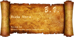 Buda Vera névjegykártya